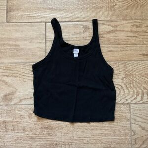 Colsie Black Ribbed Tank Top